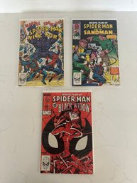 Marvel Team Up Spider-Man & Nick Fury, Spider-man And The Sandman, Spider-Man And Black Widow