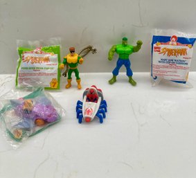 Marvel McDonald's Toys Dr. Octopus, Hulk, Spiderman, Hob Goblin Landglider, Mary Jane Watson, Spider Sense Pet