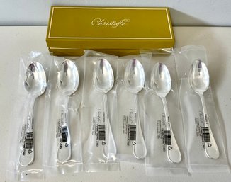 Malmaison By Christofle Silver Plated  6 Spoons With Original Box