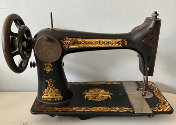 Antique Singer Sphinx Sewing Machine Head Victorian Egyptian Decals Model 27/28