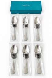 Christofle Stainless Steel 6  Table Spoons With Original Box