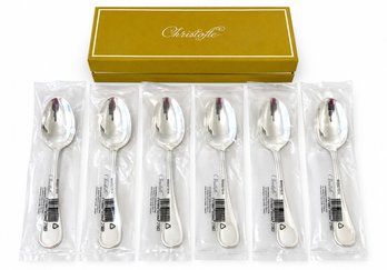 Malmaison By Christofle Silver Plated  6 Spoons With Original Box