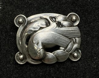 JA67 Georg Jensen Denmark Sterling Silver Dove Bird Brooch Pin 12gr