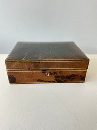B02. Vintage Italian Leather Jewelry Box
