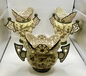 Vintage Set Of Tree Austria Gardenshire Set Vases