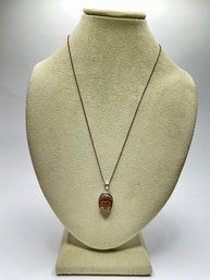 TS04 Vintage Sterling Silver And Copper Buddha Pendant Chain Necklace 5.96Gr