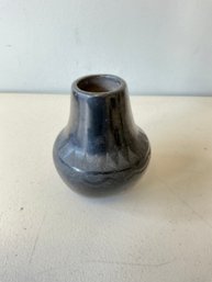 Lucaria Tafoya Santa Clara Pueblo Black On Black Engraved Pottery Vase