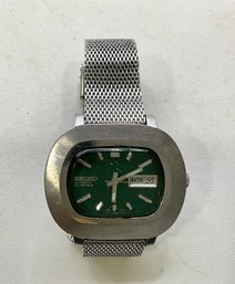 DI35 Seiko 5606-5017  Automatic Green Dial 23 Jewels Date/Day Mens Watch