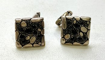 DI31 John Hardy Kali Sterling Silver And Black Sapphire Cufflinks 15.85gr