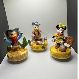 Rare Set Of 3 Disney Music Box Made By Schmid Bros