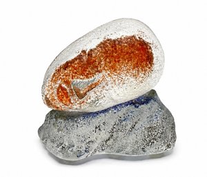 OA56  Cassandre Glass Studio Canada By Sylvie Blanger Sleeping Mask Sculpture