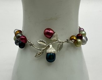 RR1 Rica Zap Sterling Silver And Pearls Branch Bracelet 17.40gr