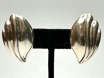 SSS144 Elegant Vintage 925 Sterling Silver Shell Earrings 17.37gr