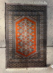 Hand-Knotted Pakistani Jaldar Tribal Rug – Geometric Diamond Gul Accent Mats    2x3.1