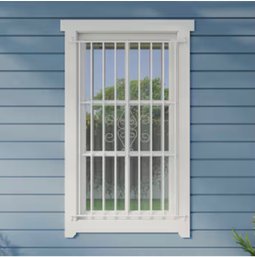 RELIABILT Magnum 30-in X 54-in White Steel Fixed Window Security Bar 3.25-in Bar Spacing I