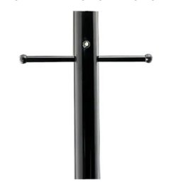 Progress Lighting 84-in Matte Black Traditional Pole With Dusk-to Dawn Sensor Photocell Sensor