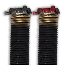 DURA-LIFT 0.250' X 2' Left And Right Wound 2-Pack Gold Steel Garage Door Torsion Spring