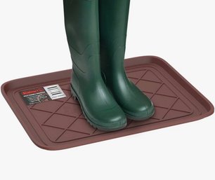 All Weather Boot Tray - Water Resistant Plastic Utility Shoe Mat For Indoor And Outdoor Use