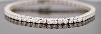 Gorgeous 8 Carat TW 14k White Gold Diamond Tennis Bracelet