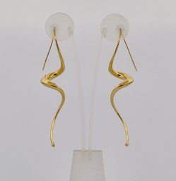 18k Micheal Good Yellow Gold Helicoidal Earrings