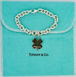 Tiffany And Co. Clover Charm Round Link Bracelet