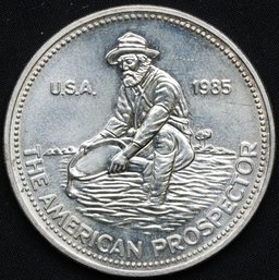1985 1 Oz .999 Silver Round - Engelhard Prospector (Eagle Reverse)
