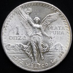 1982 Mexico 1 Oz .999 Silver Libertad