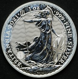 2021 Great Britain 1 Oz .999 Silver Britannia
