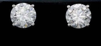 Gorgeous 4 Carat TW  Diamond Stud Earrings