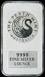 1 Oz Silver Bar - Perth Mint