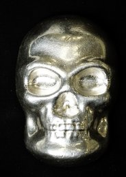 10 Oz Cast-Poured Silver Skull