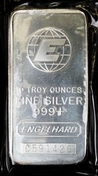 10 Oz Silver Bar - Engelhard (Tall, 'E' Globe Logo)
