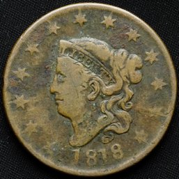 1818 CORONET HEAD Large Cent