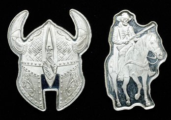 Lot Of 2 (5) Grams Each Fine .999 Silver Bars