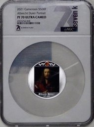 2021 Cameroon 500 CFA Francs Albrecht Dürer Portrait Silver Coin NGC PF 70 Ultra Cameo