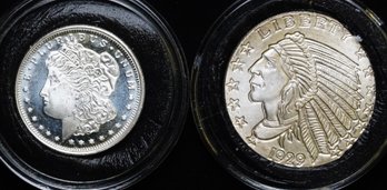 Lot Of 2 1/4 Oz Pure Silver Rounds