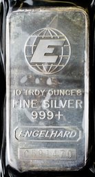 10 Oz Silver Bar - Engelhard (Tall, 'E' Globe Logo)