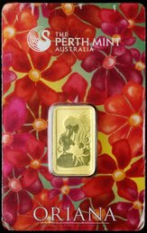 10 Grams Perth Mint Oriana Gold Bar ( W/ Assay)