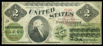 1862 $2.00 Legal Tender Hamilton (Fr#41A)