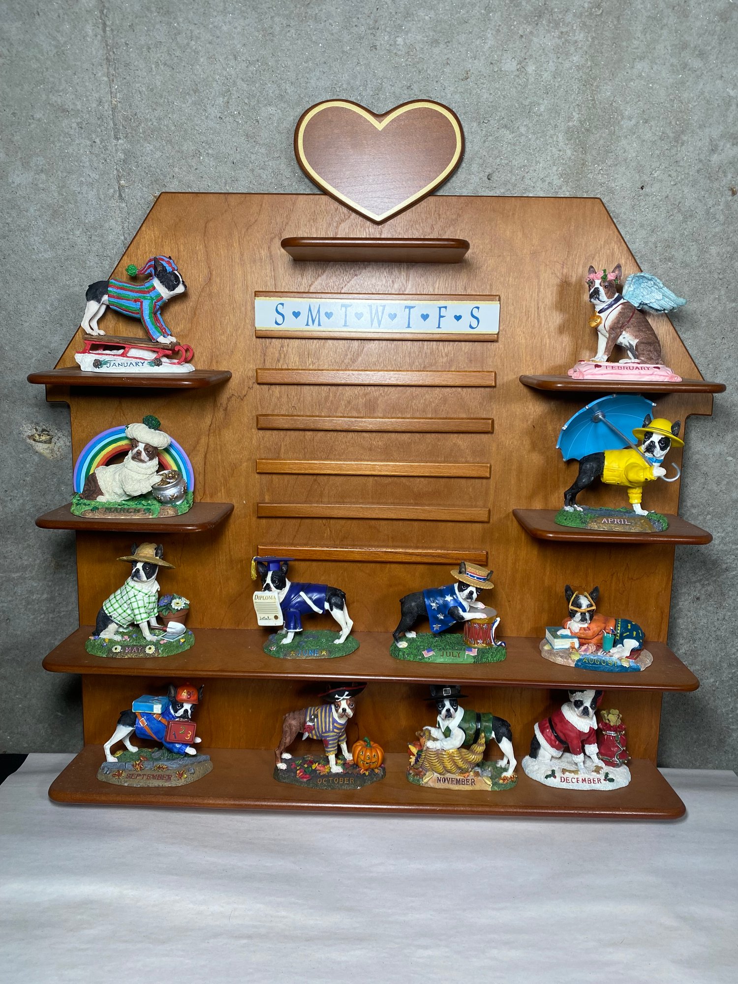 Danbury Mint Boston Terrier Perpetual Calendar (B003) #5362