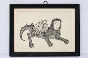 Signed Elenora Theodores Surrealist Serigraph 3 Of 6 (MR21)