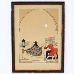 1924 Ettorre Tito Hand Colored Print (MR19)