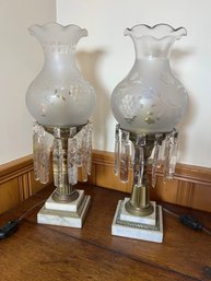 Vintage Astral Lamps With Prisms (151)