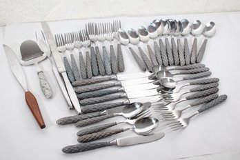 Heavy Handle Metal Flatware And Extras (N11)