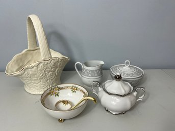Basket, Sugar, Creamer And Bowl (DR41)