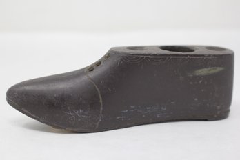 Antique Victorian Welsh Carved Slate Shoe Quill Or Pen Holder (JD39)