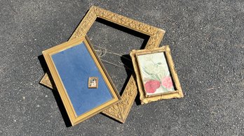 Vintage Frame, Mirror And Framed Pictures (g81)