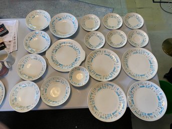 Collection Of Vintage Blue Heaven Dishes (K9)