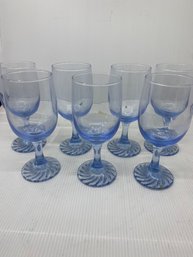 Libbey Blue Swirl Stemware (K11)