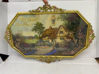 Vintage God Bless Our Home Picture